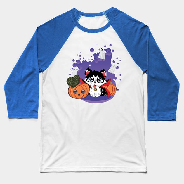 Count Huskula with ghosts Baseball T-Shirt by AnnArtshock